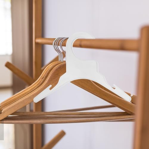 10pcs Small Plastic Dog Costume Hangers Pet Clothing Rack for Cats and Dogs, White Small Clothes Hangers Suitable for Pet Apparel Organization