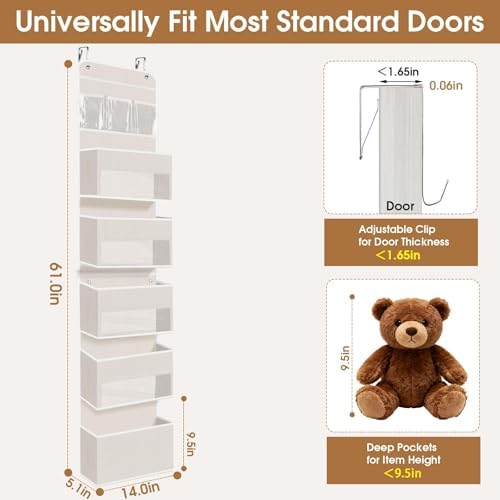 Over The Door Organizer Storage behind Door Hanging Organizer for Nursery