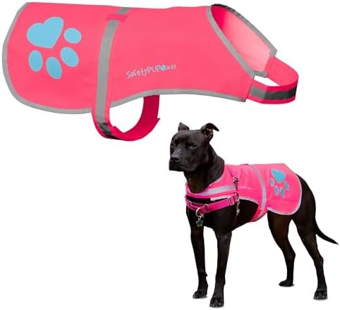 Reflective Dog Vest, Hi Vis Safety Gear for Low-Light Morning & Night Walks