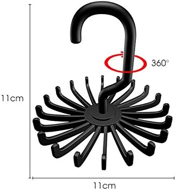 Portable Storage Rack Necktie Scarf Belt Hanger Organizer Clothing Holder Closet Organization Rack Space Saver (Color : Black)