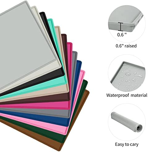 Silicone Dog Food Mat Waterproof Pet Feeding Tray for Small Medium Dogs