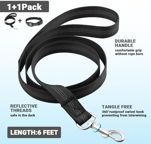 AirTag Dog Collar and Leash, IP68 Waterproof Integrated