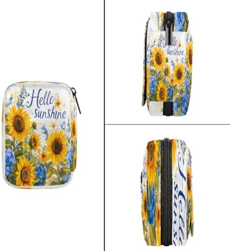 Pill Organizer Box Flowers Sunflower Spring 7-Day Weekly Medicine Pill Case Travel Pill Container Portable Pill Holder Storage Purse Bag Small Compact Size for Vitamin Supplement Birth Control