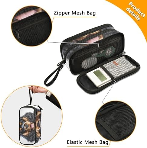 Pencil Pouches Zipper Pencils Case Pet Dog Cute Puppy Pencil Storage Bag Cute Pen Pouch Girls Kawaii Adults Kids Back to School Organizer