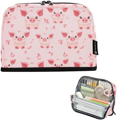 Piggie Pinky Pencil Case for Kids Girls Boys | Large Pencil Pouch Pen Bag Holder with Big Capacity