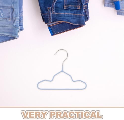 20pcs Pet Clothes Rack Hangers Anti-Slip Small Dog Closet Hanger Lightweight Metal Plastic-Dipped Space-Saving Organizer and Pet Clothing