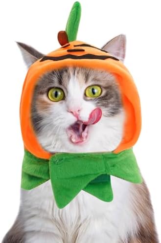 Cat Halloween Pumpkin Hat Dog Pumpkin Costume Pet Headwear
