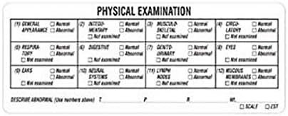 Tabbies V-AN319 Physical Examination Veterinary Labels, 240 Count, White, 4-3/4 x 1-7/8 Inch, Self-Adhesive Vet Care Instruction Stickers for Animal Charts