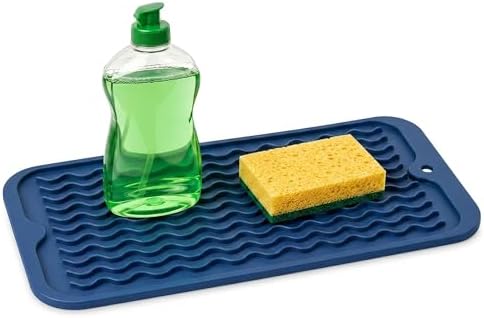 ZLR Silicone Sink Caddy & Sponge Holder, 6"x12", Midnight Blue