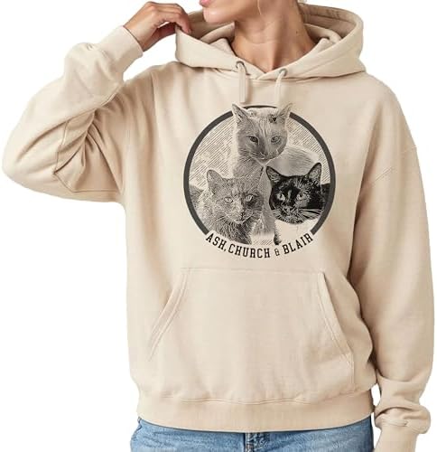 Chillever Personalized Dog Potrait Hoodie, Custom Photo Dog Mom Shirt, Sweatshirt, Gift for Dogs Cat Lovers