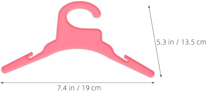 12pcs Pet Clothes Hangers Small Pink Plastic Puppy Clothing Rack | Portable Multifunctional Storage, Easy-to-use Organizer for Puppy Clothing and Pet Outfits, Outdoor Drying or Festival Party