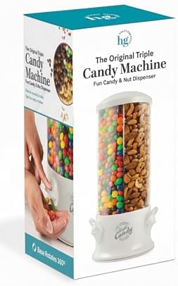 Handy Gourmet Original Triple Candy Machine-Fun Candy & Nut Dispenser-New & Improved (Almond Cream), Standard (JB8450AL)