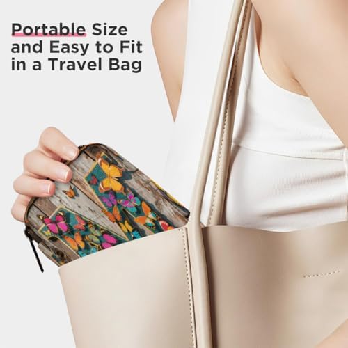 Pill Organizer Box Board Butterfly Letters 7-Day Weekly Medicine Pill Case Travel Pill Container Portable Pill Holder Storage Purse Bag Small Compact Size for Vitamin Supplement Birth Control
