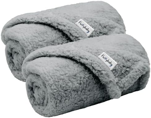 furrybaby Pet Blanket, Soft Warm Sherpa Fleece Bed Blanket for Small Pets
