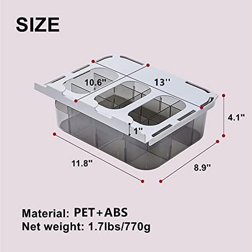 Xicennego Minimalist Clear Underwear Storage Box, Plastic Drawer Organizer, Wardrobe Organizer for Socks, Underwear, Bra, Tie