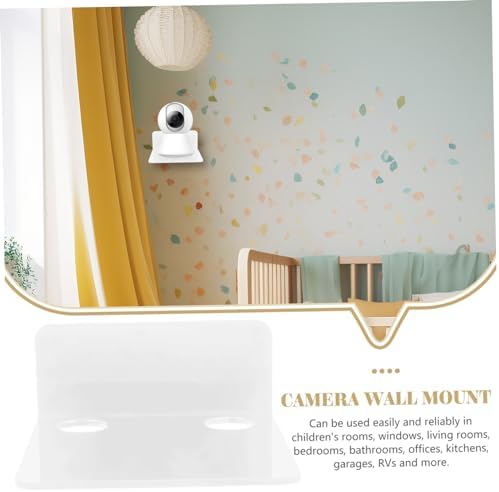 3Pcs Monitor Bracket Wall Mount Shelf Security Holder with Cable Management Floating Design for Routers Space Saving for Home Use