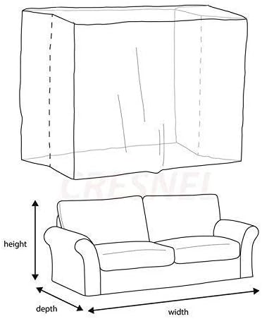 STARTWO Furniture Cover Plastic Bag Plastic Couch Cover Heavy Duty Water Resistant Thick Clear | Sofa Slipover for Moving and Long Term Storage 42”(Width) x 34”(Depth) x 42"(Height)