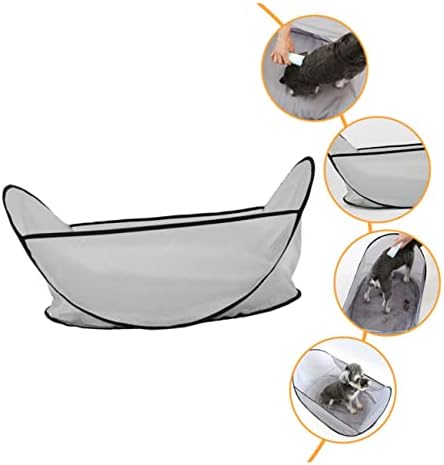 Pet Shearing Bib Foldable Dog Hair Catcher for Grooming Washable Hair Collector for Dog Haircut Trimming and Shaving Pet Catcher for Home Use 27.55X17.71X14.96in
