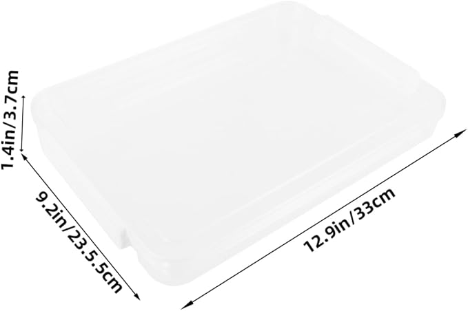 Tofficu Transparent File Organizer Box Desktop Document Holder for Cards and Photos Pet Material Neat Storage for Office Travel