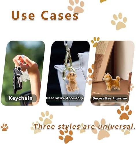 Pet Hair Keepsake Keychain Memorial Charm with Transparent Bottle for Collecting Dog or Cat Fur Portable Pet Hair Storage Capsule for Pet Lovers（Shiba Inu）