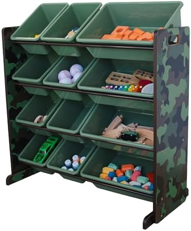 Humble Crew Kids Toy Organizer with 12 Bins, 4 Tier Storage for Playroom