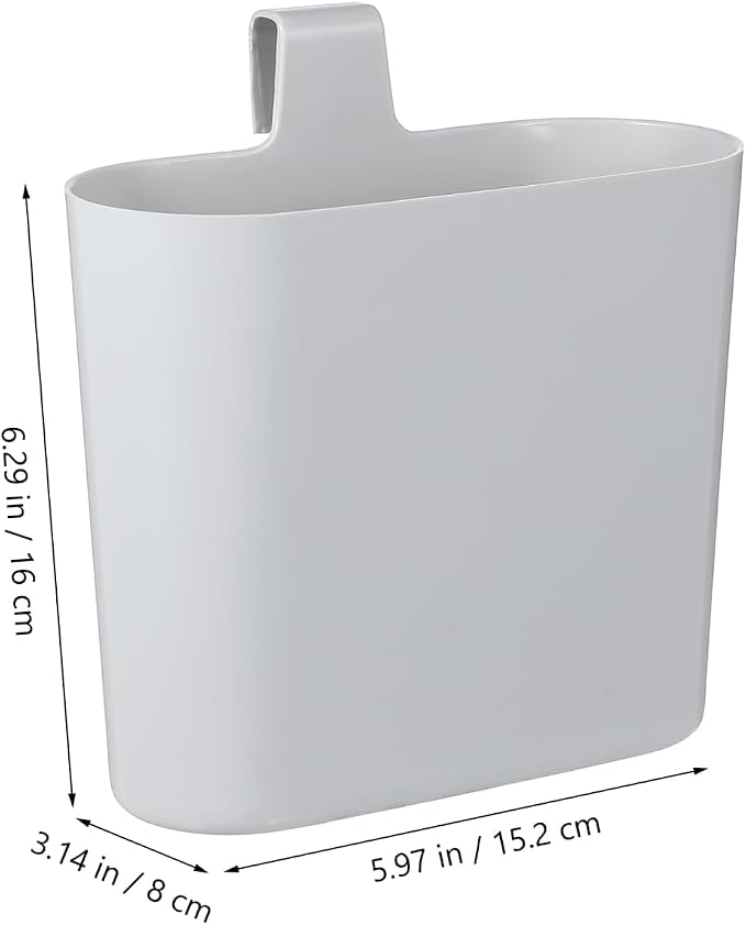 POPETPOP Cat Litter Scoop Holder: Universal Scooper Caddy Container for Litter Box, Hanging, Magnetic Mount Storage Stand to Collect Scatter, Grey