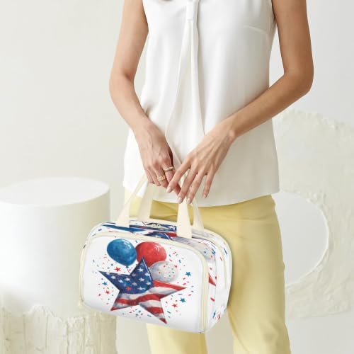 4th of July Travel Toiletry Bag for Women