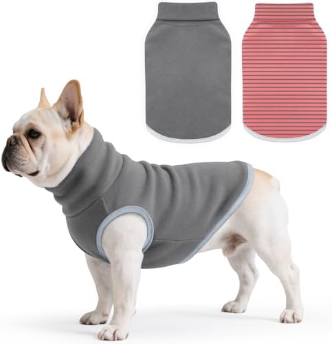 Idepet Dog Fleece Sweater,Soft Puppy Sweatshirt Warm Winter Shirt