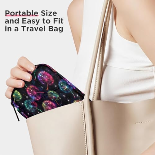 Pill Organizer Box Blue Starry Sky Dandelion 7-Day Weekly Medicine Pill Case Travel Pill Container Portable Pill Holder Storage Purse Bag Small Compact Size for Vitamin Supplement Birth Control