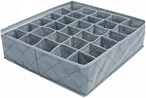 Gray Underwear Drawer Storage Box Divider, Closet Dresser Clothes Storage Organizer