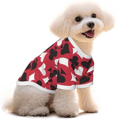 Playing Cards Dog Shirt Pet Cotton T-Shirt Breathable Dog Clothes