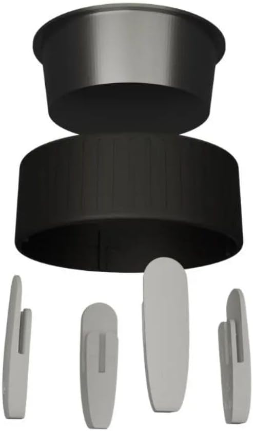 Pet Station Elevated Dog Bowl Stand for 6.8 in. Bowls - 3D Printed Dog Feeder - Adjustable Height Legs and Magnetic Fridge Mount Feeding Station - Made in USA (White, Bowl + Large Legs)