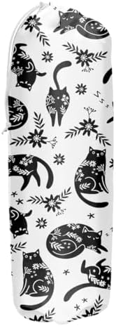 Cat Grocery Bag Holder and Dispenser Cat Lover Plastic Bags Organizer | Garbage Shopping Trash Bags Storage for Kitchen Farmhouse Home Decor Housewarming Gifts for Women Friends Cat Lover