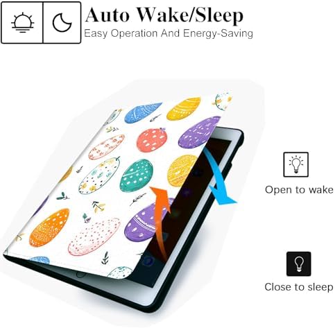 for Microsoft Surface Pro 11/10/9-13" 2024/2022 Tablet Case,Auto Wake/Sleep,Adjustable Stand Protective Cover - Easter Egg Pattern