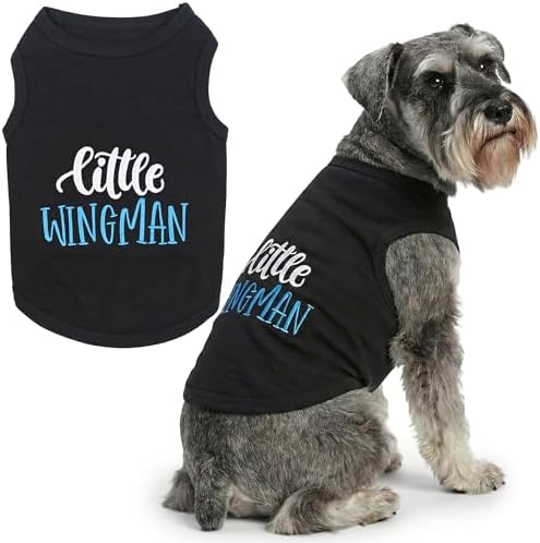 Parisian Pet Dog Shirt – 100% Cotton Shirts for Large Dogs – Sleeveless Black Puppy Vest – Lightweight and Breathable Pet Apparel – Funny Summer Boy Dog Clothes - Stretchy Cute T Shirts for Dogs
