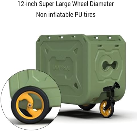 Generic Pet Carrier Trailer, Jungle Folding Cart with Wheels for Camping, Multifunctional Storage Box for Kids