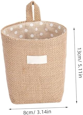 2pcs Multi-function Wall Hanging Storage Basket Cotton Linen Organizer for Toys Sundries and Clothes Safe for Pets Home Nursery and Decor
