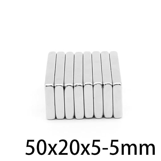 1/2/5/10PCS 50x20x5-5mm Big Strip Block Holes 5mm 50 * 20 * 5-5 Thick Quadrate Permanent NdFeB Sheet 50x20x5-5 Magnets(10PCS)