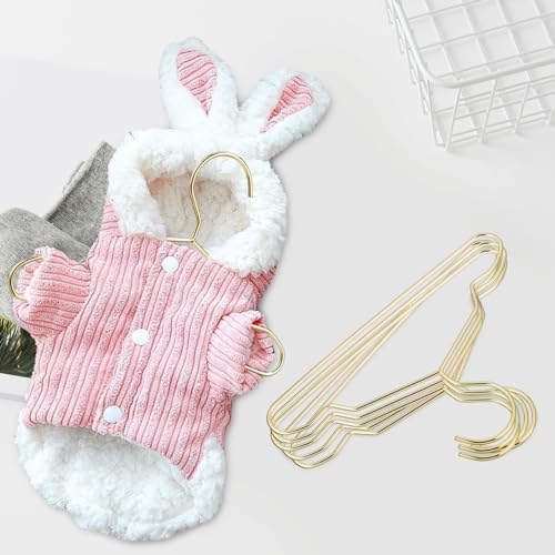 BESPORTBLE 10pcs Pet Clothing Rack Mini Hangers for Dog Cat Garments Sturdy Metal Suit Hangers for Small Closet Organizer