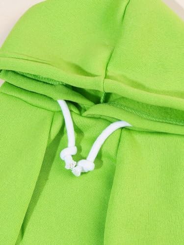 QWINEE Basic Dog Hoodie Sweatshirt Puppy Sweater Warm Cat Costumes Pet Clothes for Chihuahua Puppy Kitten Small Medium Dogs Green Large