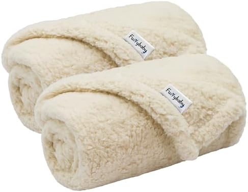 furrybaby Pet Blanket, Soft Warm Sherpa Fleece Bed Blanket for Small Pets