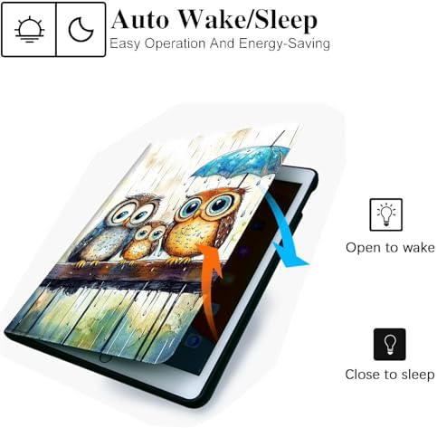 for Microsoft Surface Pro X/Pro X Plus-13 2019/2020/2021/2024 Tablet Case,Auto Wake/Sleep,Adjustable Stand Protective Cover - Owl