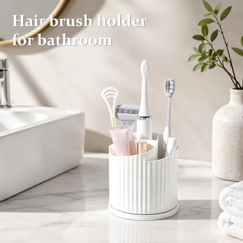 Anyoifax 360 Rotating Makeup Brush Holder Make Up Brushes Organizer, White