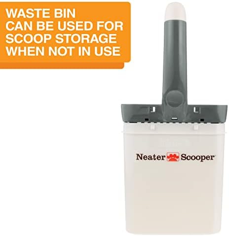 Neater Pet Brands Neater Scooper Standard Litter Scoop, 60 Refill Bags – Mess-Free Cat Litter Scooper with Bag, Spill-Proof Kitty Box Sifter, Bin Doubles as Scoop Holder, for Single-Cat Households