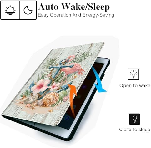 for Microsoft Surface Pro 8-13" 2021 Tablet Case,Auto Wake/Sleep,Adjustable Stand Protective Cover - Flamingo Anchor Tropical