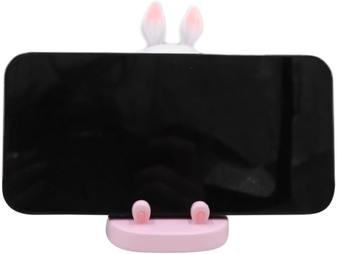Cute Rabbit Cellphone Holder Stand Animal Smartphone Desk Stand for All Mobile Phones Bunny Phone Stand Desk Ornament