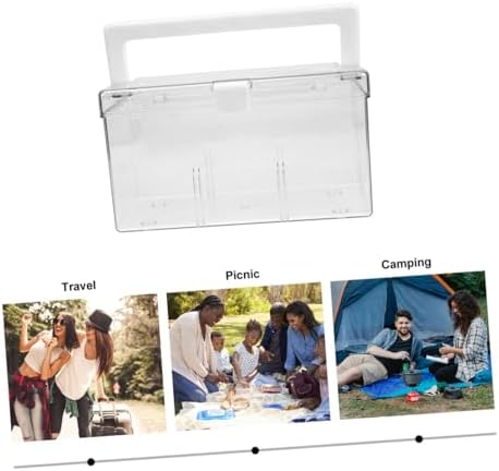 Portable Plastic First Aid Box with Handle PET Organizer