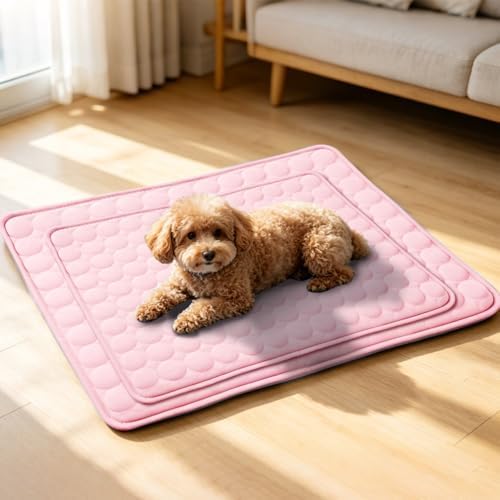 2026 Arc-Chill Upgraded Dog Cooling Mat Q-Max>0.4 Pet Cooling Pad | Non-slip Dog Bed Mats Washable Cooling Mat for Dogs Cats Instant Cool Relief for Indoor Floor Sofa, Outdoor Garden& Car Seats