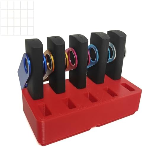 Flash Drive Desk Organizer Stand FEWINA USB Holder Storage Electronic Accessories Organizer for USB Flash Drive Stand, Thumb Drive Holder, Jump Drive Stands, Red