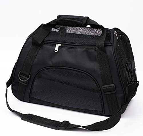 MuchL Pet Carrier Soft-Sided Carriers for Cat Carriers Dog Carrier for Small Medium Cats Dogs Puppies Pet Carrier Airline Approved Cat Dog Pet Travel Carrier (Small, Black)